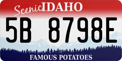 ID license plate 5B8798E