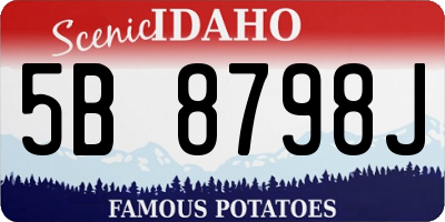 ID license plate 5B8798J