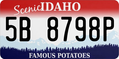 ID license plate 5B8798P
