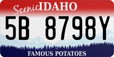 ID license plate 5B8798Y