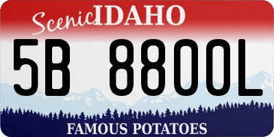 ID license plate 5B8800L
