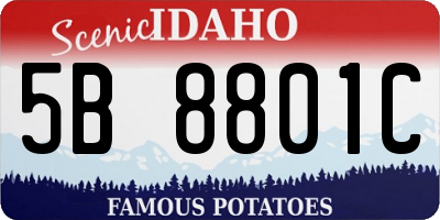 ID license plate 5B8801C