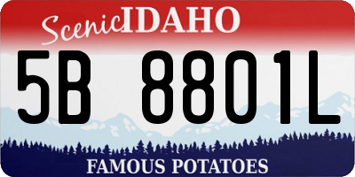 ID license plate 5B8801L