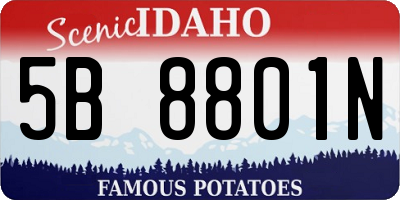 ID license plate 5B8801N