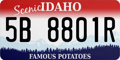 ID license plate 5B8801R