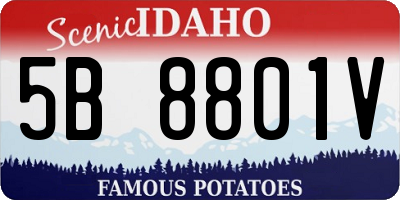 ID license plate 5B8801V