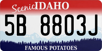 ID license plate 5B8803J
