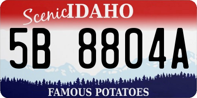ID license plate 5B8804A