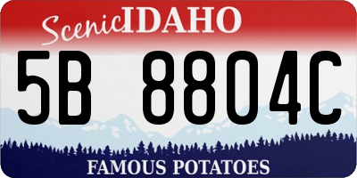 ID license plate 5B8804C