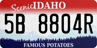 ID license plate 5B8804R