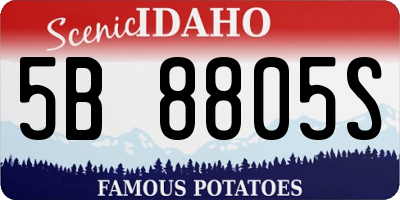 ID license plate 5B8805S