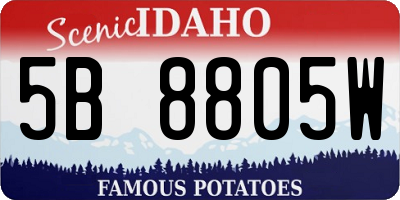 ID license plate 5B8805W