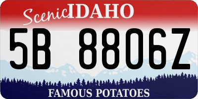 ID license plate 5B8806Z