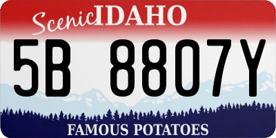 ID license plate 5B8807Y
