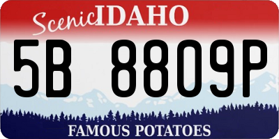 ID license plate 5B8809P