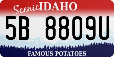 ID license plate 5B8809U