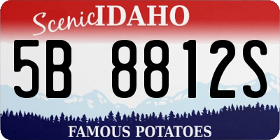 ID license plate 5B8812S