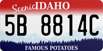 ID license plate 5B8814C