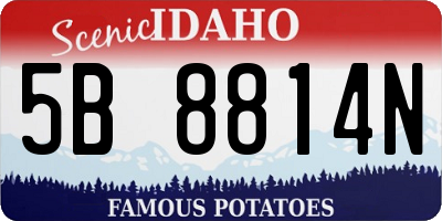 ID license plate 5B8814N