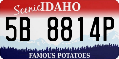 ID license plate 5B8814P