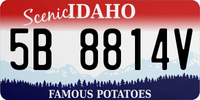 ID license plate 5B8814V
