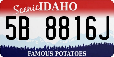 ID license plate 5B8816J