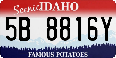 ID license plate 5B8816Y