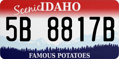 ID license plate 5B8817B