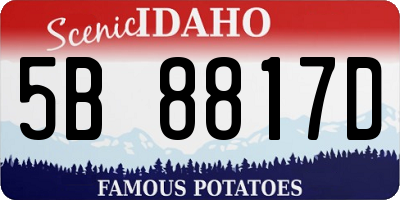 ID license plate 5B8817D