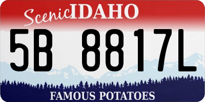 ID license plate 5B8817L