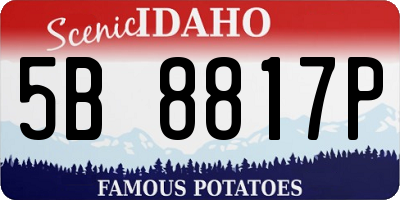 ID license plate 5B8817P