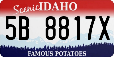 ID license plate 5B8817X