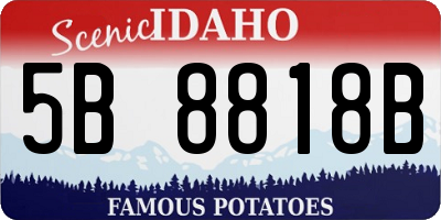 ID license plate 5B8818B