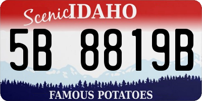 ID license plate 5B8819B