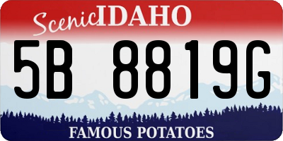 ID license plate 5B8819G