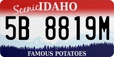 ID license plate 5B8819M