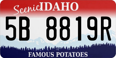ID license plate 5B8819R