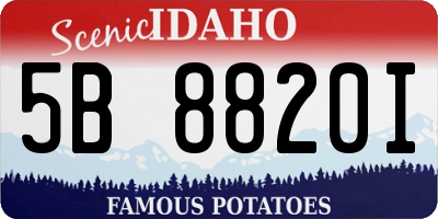 ID license plate 5B8820I