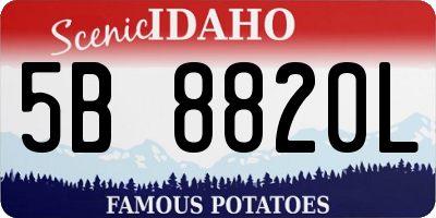 ID license plate 5B8820L
