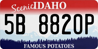 ID license plate 5B8820P