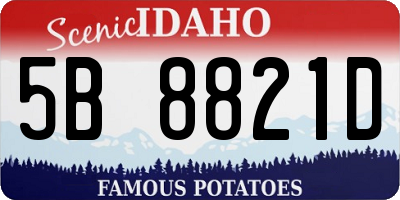 ID license plate 5B8821D