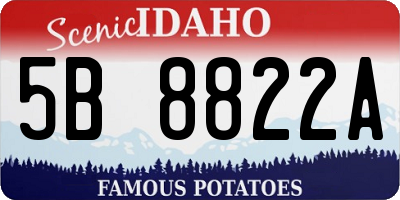 ID license plate 5B8822A