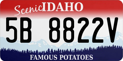 ID license plate 5B8822V