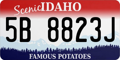 ID license plate 5B8823J