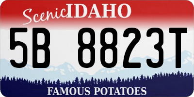 ID license plate 5B8823T