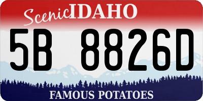 ID license plate 5B8826D
