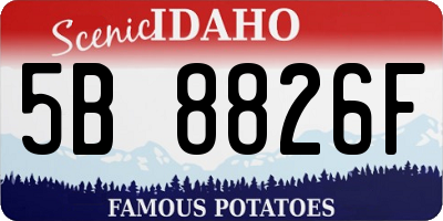 ID license plate 5B8826F