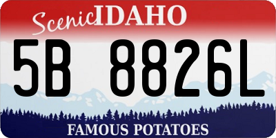 ID license plate 5B8826L