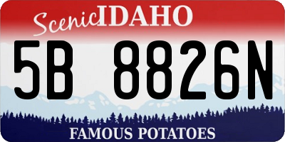 ID license plate 5B8826N