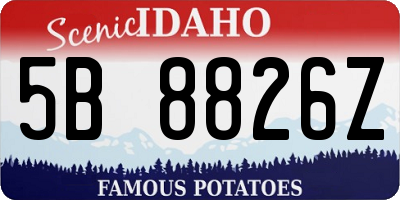 ID license plate 5B8826Z